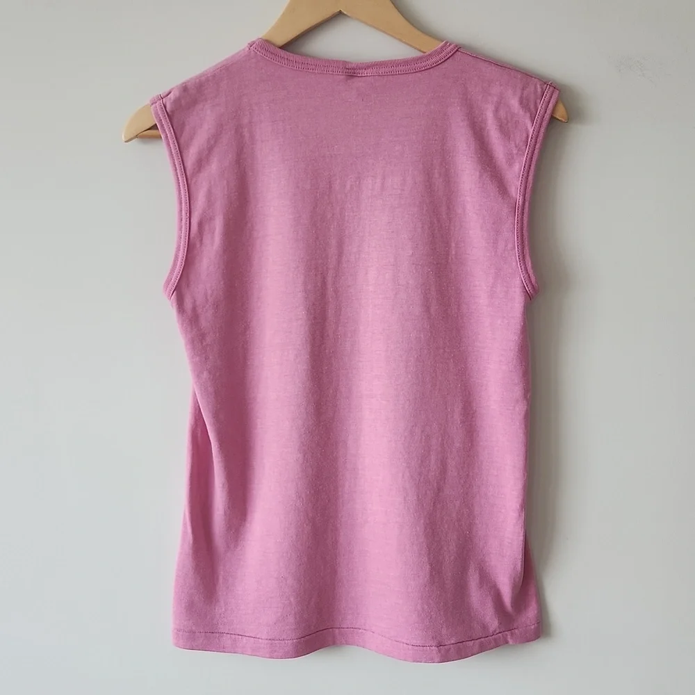 Vintage 1980’s Original Disney Mickey Mouse Pink Tank Top Shirt Women’s Medium - Picture 8 of 8